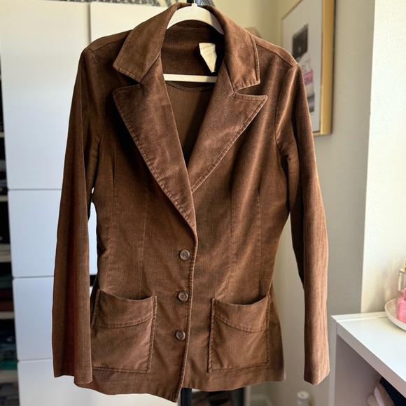 Vintage 1999 Brown Women's Jacket with Pockets - Picture 3 of 4